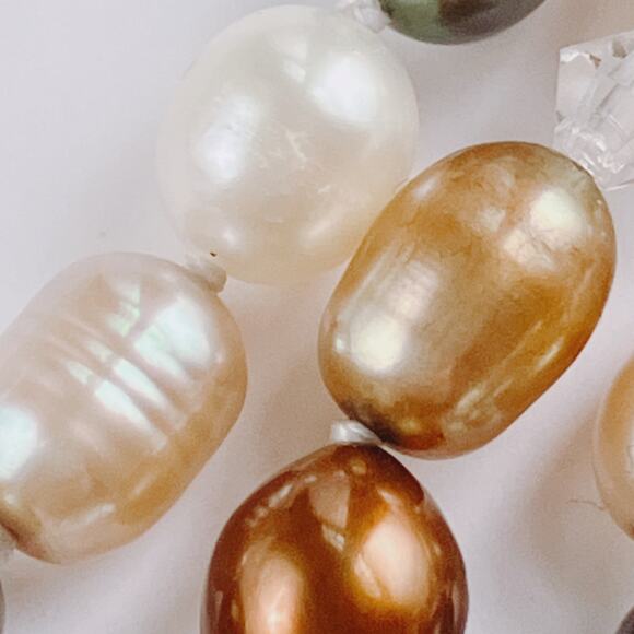 Long 66" Cultured Freshwater Pearl Endless Opera Rope Knotted Necklace Colorful - Picture 5 of 13